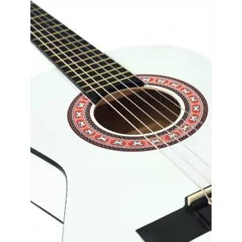 Dimavery AC-303 klasiskā ģitāra 1/2 balta - liepas korpuss, 535 mm mērogs