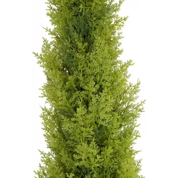 EUROPALMS mākslīgais Leyland cipreses augs, 120 cm, zaļa lapotne, melns pods 82606964