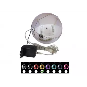 EUROPALMS LED sniega bumbiņa 15cm, zelta 83501245