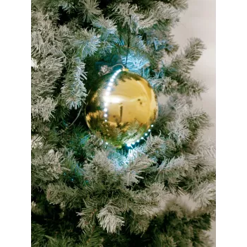 EUROPALMS LED sniega bumbiņa 15cm, zelta 83501245