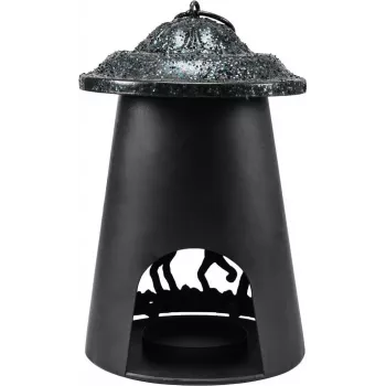 EUROPALMS Saules kaķu laterna, 23cm, silti balta LED, IP44 āra dārza gaisma 83505110