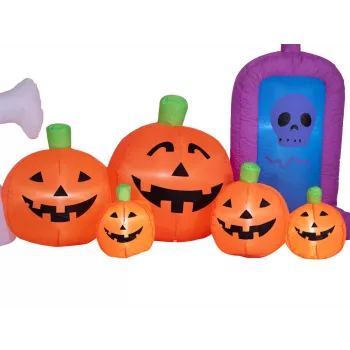 EUROPALMS Halloween piepūšamais spoks ar ķirbjiem, 244cm (83316154)