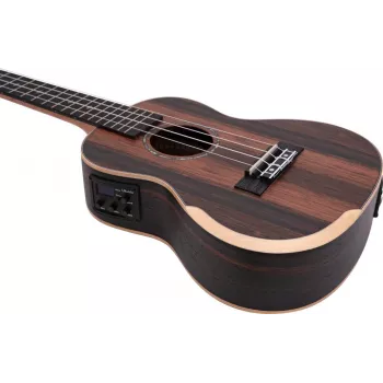 DIMAVERY UK-800 koncertukulele, melnais kokmateriāls 26255856