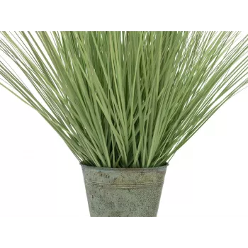 EUROPALMS Ziedoša mākslīgā dekoratīvā zāle, 70cm, balti ziedi, melns pods 82600147
