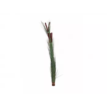 EUROPALMS mākslīgā niedru zāle ar pūkām, tumši zaļa, 152cm 82505854