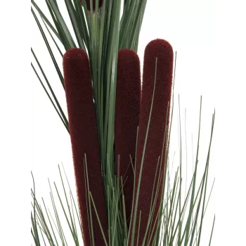 EUROPALMS mākslīgā niedru zāle ar pūkām, tumši zaļa, 152cm 82505854