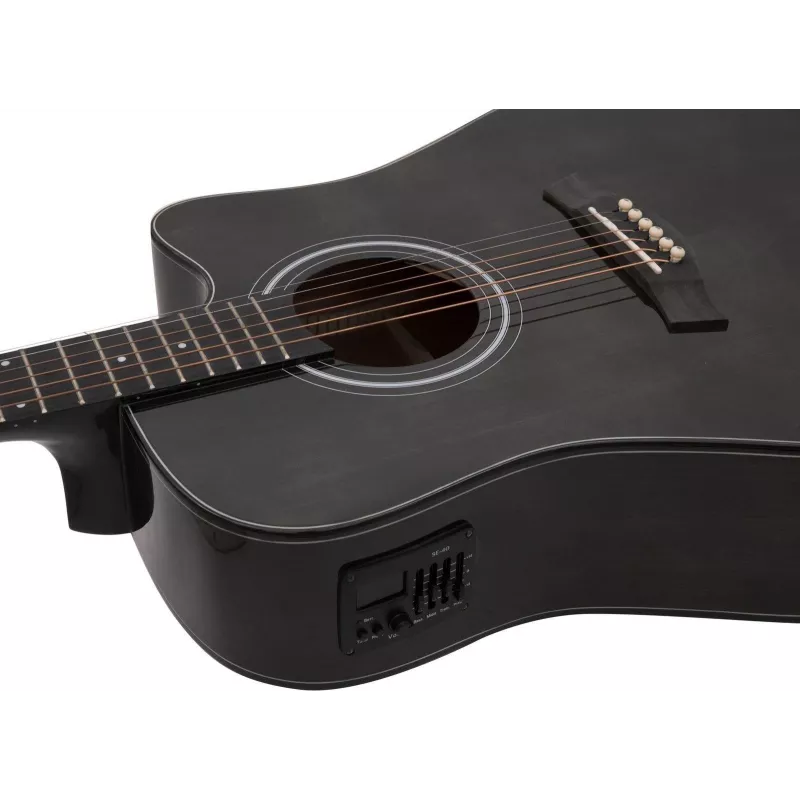 Dimavery STW-90 Dreadnought akustiskā ģitāra, Vintage Black 26245082