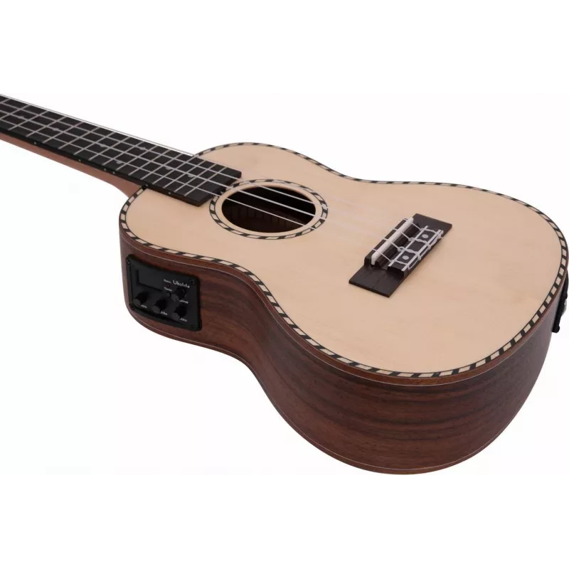 DIMAVERY UK-800 koncertukulele ar masīvkoka egles augšu 26255857