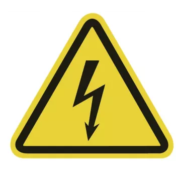 HellermannTyton Brīdinājuma zīme Brīdinājums par elektrisko spriegumu WS1-A-150-YE (597-61200)