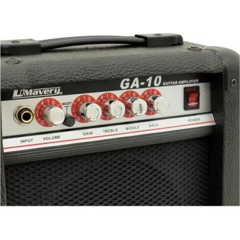 DIMAVERY GA-10 10W elektriskās ģitāras pastiprinātājs ar Overdrive, 6,5 inch skaļruni, melns 26360105