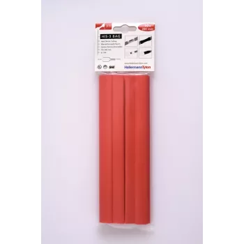 HELLERMANNTYTON HIS-3 termiski saraušanās cauruļu komplekts, 3:1, 12 mm / 4 mm, sarkans 308-31211