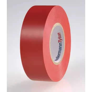 HellermannTyton HTAPE-FLEX15-25x25-PVC-RD sarkana PVC elektroizolācijas lente, 25 mm x 25 m, 0,15 mm bieza 710-00134