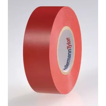 HellermannTyton HTAPE-FLEX15-25x25-PVC-RD sarkana PVC elektroizolācijas lente, 25 mm x 25 m, 0,15 mm bieza 710-00134