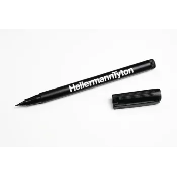 HellermannTyton 500-50820 Pastāvīgais marķieris melns ar apaļu uzgali 2 gabali