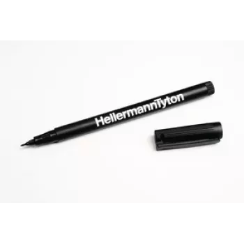 HellermannTyton 500-50820 Pastāvīgais marķieris melns ar apaļu uzgali 2 gabali