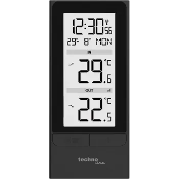 Technoline WS9787 bezvadu laikapstākļu stacija ar āra sensoru, melna/sudraba