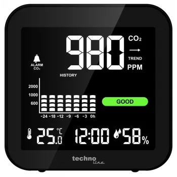 Technoline WL1025 CO2 monitors ar temperatūru un mitrumu
