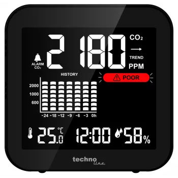Technoline WL1025 CO2 monitors ar temperatūru un mitrumu