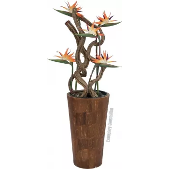EUROPALMS mākslīgais paradīzes putna zieds, oranžs, 95 cm 82530559