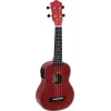 DIMAVERY UK-100 soprāna ukulele, liesmaini sarkana 26255807