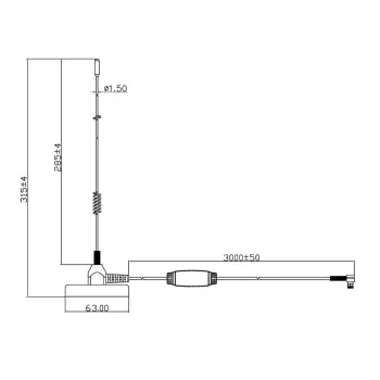 Midland Albrecht MAG31 DAB+ magnētiskā pamatnes antena ar pastiprinātāju, Band III, 3m kabelis, SMB savienotājs 62336