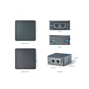 ALLNET FriendlyELEC NanoPi R5C Dual 2.5GbE maršrutētājs SBC, 4GB RAM, 32GB eMMC, Wi-Fi 5, metāla korpuss R5C_4G_32mmc_combo_wifi