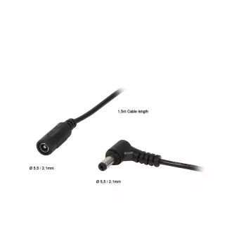 ALLNET DC barošanas pagarinājuma kabelis 5,5x2,1 mm ligzda uz kontaktdakšu 3 m, 2 gab. (ALL-Adapt-Ext5.5-3000)