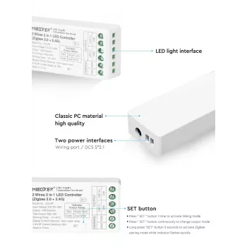 SYNERGY21 Synergy 21 kontrolleris CCT 2 vadi Zigbee*Milight/Miboxer* (LC2-ZR)