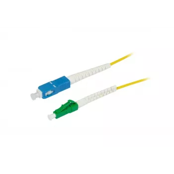 SYNERGY21 S215631V2 OS2 vienmoda 1-šķiedras komutācijas kabelis, LC/APC uz SC, 5m, 9/125µm, G.657.A2, 2mm, dzeltens