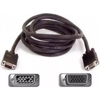 SYNERGY21 S215246 VGA savienotāja adapteris vīrišķais uz sievišķo, zeltīts, melns