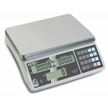 KERN CXB 3K0.2 skaitīšanas svari, 3 kg ietilpība, 0,2 g nolasāmība, 3 displeji, RS-232