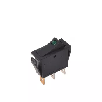 IWH pārslēgslēdzis zaļš 12V/24V 10A SPST LED apgaismots panelī montējams 19030