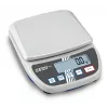 KERN EMS 12K0.1 precīzijas svari, 12 kg x 0,1 g, nerūsējošā tērauda platforma, RS-232, tīkls/akumulators