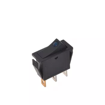 IWH zilais šūpuļslēdzis 12V/24V 10A SPST ON-OFF apgaismots panelī montējams 19028