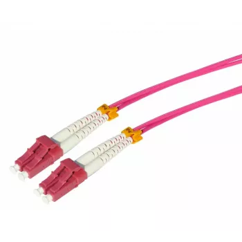 Tecline HD OM4 daudzmodu optiskās šķiedras savienojuma kabelis, LC Duplex uz LC Duplex, 50/125 µm, viršu violeta, 25 m 798LL25