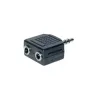 exertis Connect Audio sadalītāja kabelis - 3,5 mm stereo vīrišķais uz 2x sievišķo, 0,2 m, melns 64650