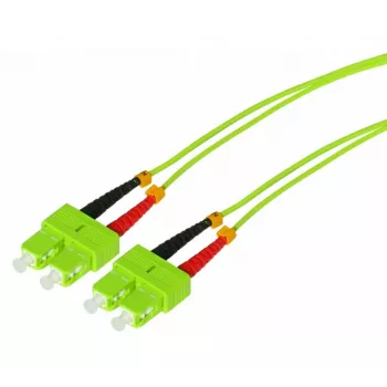 Tecline HD OM5 daudzmodu optiskais komutācijas kabelis, SC Duplex uz SC Duplex, 50/125 µm, laima zaļš, 3 m 796SS03