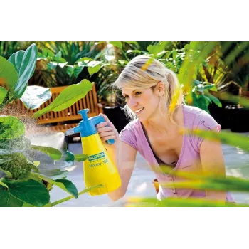 GLORIA Hobby 100 rokas spiediena smidzinātājs 1,3 L zils dzeltens plastmasa misiņš/plastmasa 3 bar 000015.0000