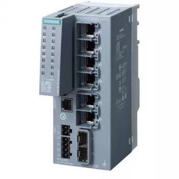 Siemens SCALANCE XC206-2SFP G pārvaldāms industriālais Ethernet komutators, 6x Gigabit RJ45, 2x SFP, DIN sliede, 24V DC, -40 līdz 70°C 6GK52062GS002AC2