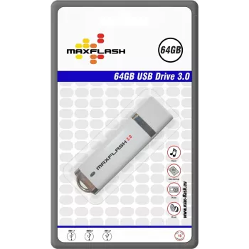 MEMORYSOLUTION MAXFLASH 64GB USB 3.0 ātrdarbīga zibatmiņa, mazumtirdzniecības iepakojumā