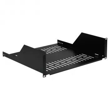 EFB Elektronik 19 inch 3U statīva plaukts, 450 mm dziļš, 36 kg slodze, RAL 9005 melns 691650TS.3U450