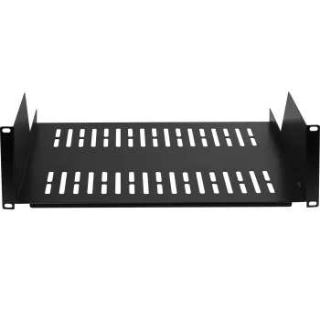 EFB Elektronik 19 inch 3U statīva plaukts, 450 mm dziļš, 36 kg slodze, RAL 9005 melns 691650TS.3U450