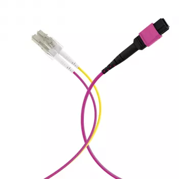 EFB Elektronik MPOF08LCOM4-10 MPO-PLUS (F) uz LC maģistrālais kabelis, OM4, 8 šķiedras, B tips, LSZH, erika violets, 10 m