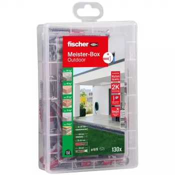 FISCHER Practical Helper āra/ mitrām telpām dībeļu un skrūvju komplekts 130 gab. 561385
