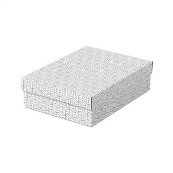 LEITZ Home M uzglabāšanas un dāvanu kārbu komplekts, 3 gab., balts, 100% pārstrādāts gofrēts kartons, noņemams vāks 628284