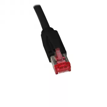 EFB Elektronik Cat.7 S/FTP LSZH savienojuma kabelis, RJ45, 0,25 m, melns K0700SW.0,25