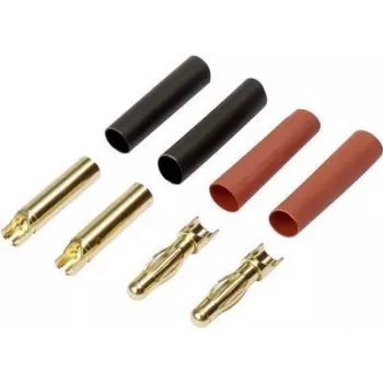 Reely RE-6534192 4 mm ar zeltu pārklātu lodveida savienotāju komplekts (40 pāri)
