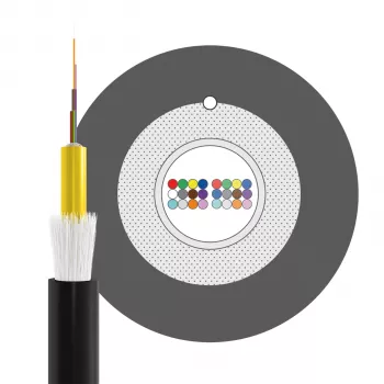 INFRALAN U-DQ(ZN)BH OM3 24G (1x24) Eca 3000N LSZH melns, 7,5mm 54524D1E-CPR