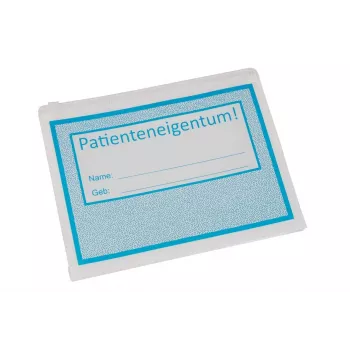 BOI Dokutech pacientu mantu bīdāmā rāvējslēdzēja maisiņš zils/balts, 10 gab. 9318-00061