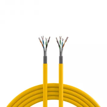 INFRALAN Cat.7A 1250 AWG22 S/FTP 4P CPR Dca 25Gbit/s ready Rapeseed Yellow RAL1021, 100m 999833.100-CPR
